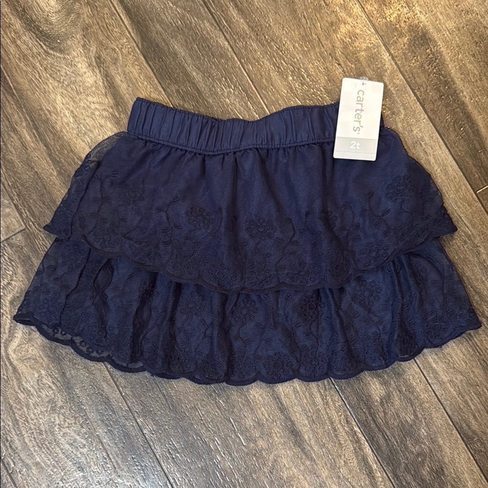 Carter's Dark Blue Lace Mini Skirt